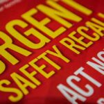 Urgent safety recall sign