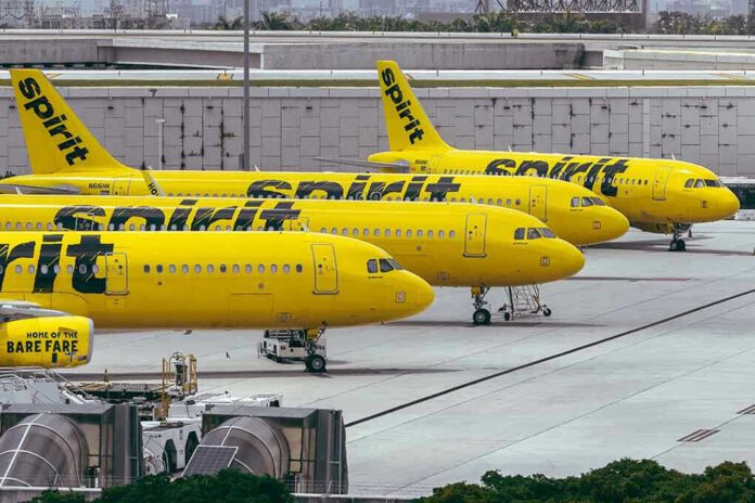 Yellow airplanes parked on the airport tarmac