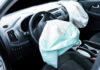 Deployed airbags in car's interior