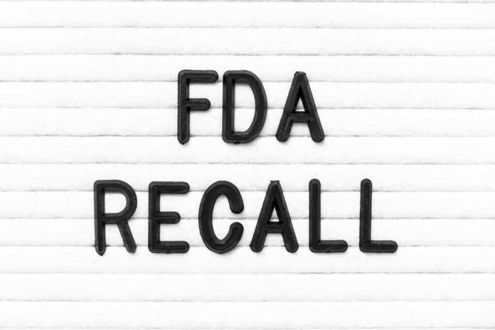 FDA Recall written on letter board.
