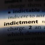 Pastor INDICTED – Facing Severed Federal Charges Close-up of a dictionary page showing the word 'indictment' and its definition