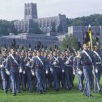 Unarmed ROTC Cadets Stop ISIS Terrorist Military cadets marching in formation at West Point