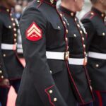 Trump Surges Marines to Crush Iran Chokehold Marines in formal uniforms marching in a parade