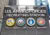 Sign for U.S. Armed Forces Recruiting Station.
