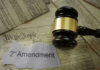 Gavel on US Constitution with Second Amendment text