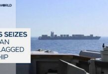 US Navy seizes Iranian-flagged ship near Strait of Hormuz