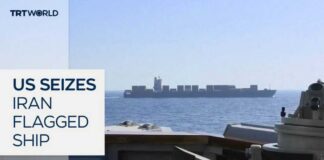 US Navy seizes Iranian-flagged ship near Strait of Hormuz