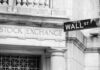 Inside Trump’s 3,700 Trades: Outrage vs. Evidence Stock Exchange building and Wall Street sign.