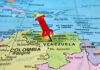 Lethal Strike Leaves One Giant Question Red pin on Venezuela, South America map.