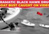 Black Hawk Opens Fire In Caribbean Chase Black Hawk chases drug boat of Puerto Rico in dramatic CBP operation; 391 pounds of cocaine seized