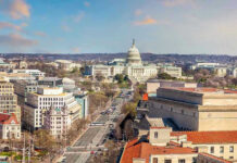 White Nationalists Tried to Rewrite the Message Washington, D.C. skyline with Capitol Building in background.