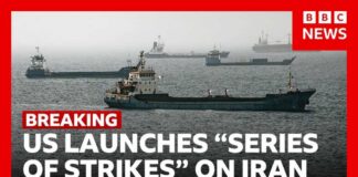 US launches “series of strikes” on Iran after ships attacked in strait of Hormuz |BBC News