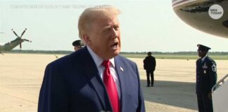Trump departs aboard Air Force One for dignified transfer ceremony at Dover Air Force Base