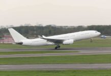 Fuel Glitch Puts Flights on Alert White commercial airplane taking off from runway
