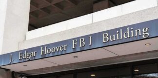 Entrance of the J. Edgar Hoover FBI Building