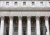 United States courthouse facade with Corinthian columns