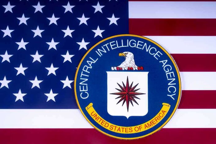 shutterstock_1051373186-1 CIA emblem on the United States flag