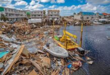 Nor’easter Turns Deadly in New York Coastal town marina destroyed by storm with debris and damaged boats