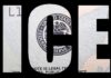Bold ICE text overlaid on U.S. Federal Reserve seal
