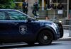 Seattle Police SUV parked on a city street