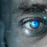 Human eye with digital scanning interface