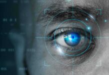 Human eye with digital scanning interface
