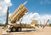 U.S. Targets Major Patriot & THAAD Boost Patriot missile defense system on display outdoors with various missiles in the background