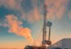 Ukraine Claims Hits on Two Major Russian Gas Plants Oil drilling rig at sunset releasing steam